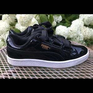 Puma Basket Heart Patent Leather Sneakers